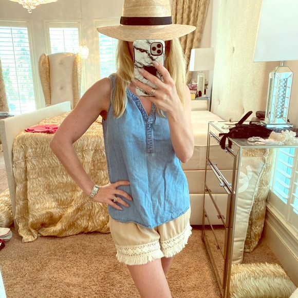 Anthropologie Pants - Nude Neutral Tassel Boutique Shorts